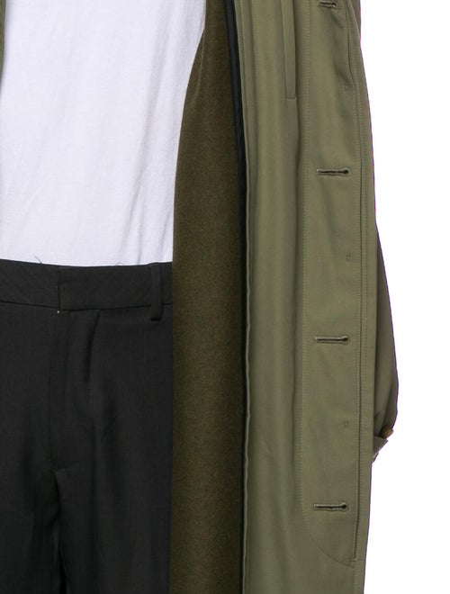 Burberry House Check Pattern Wool Trench Coat