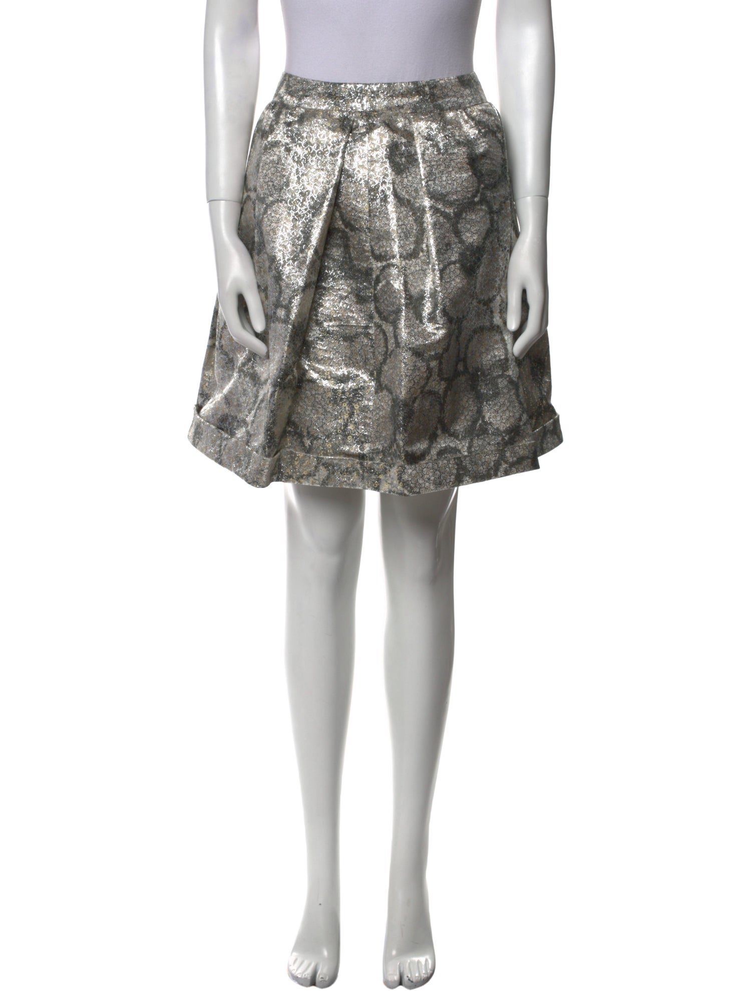 Burberry Silk Knee-Length Skirt