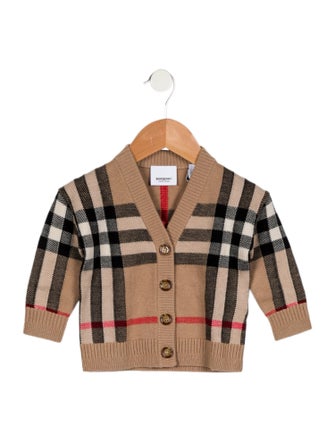 Burberry Wool Check Cardigan