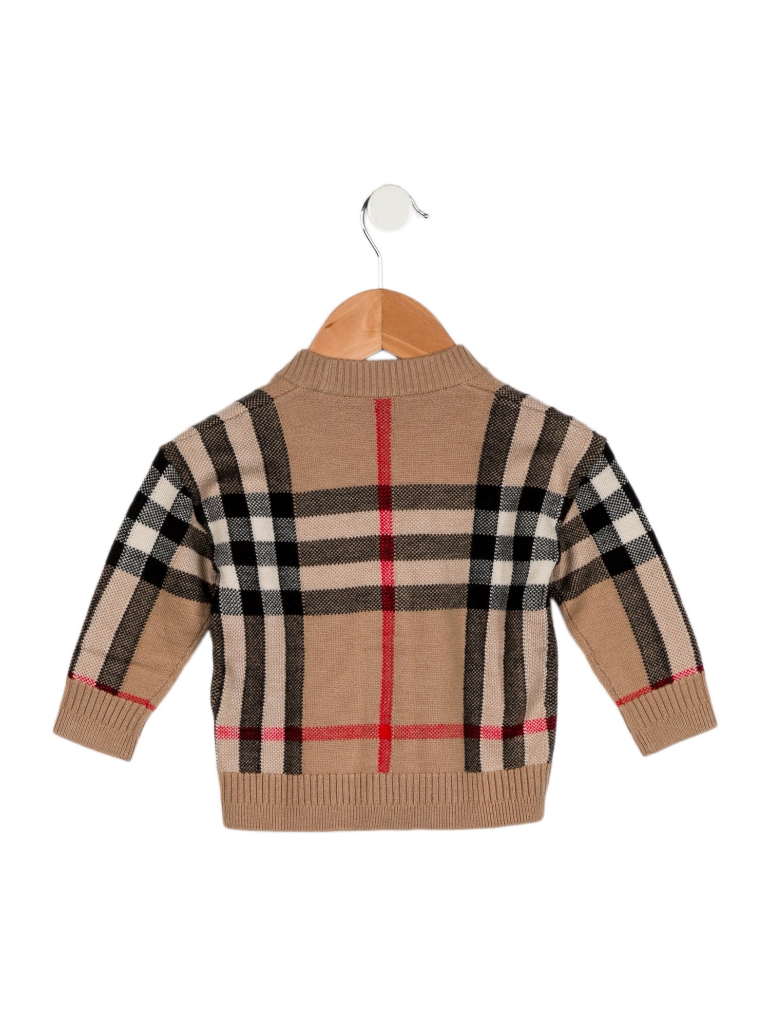 Burberry Wool Check Cardigan