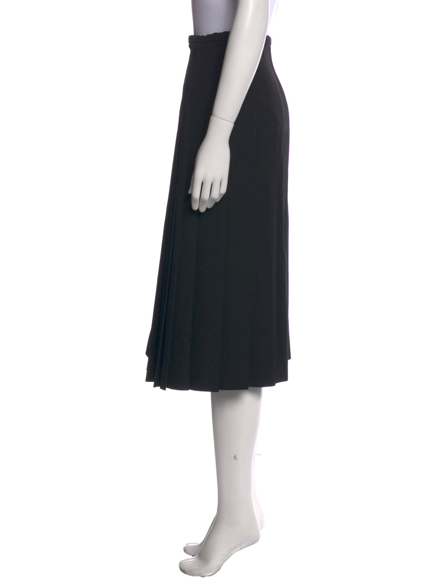 Burberry Virgin Wool Midi Length Skirt