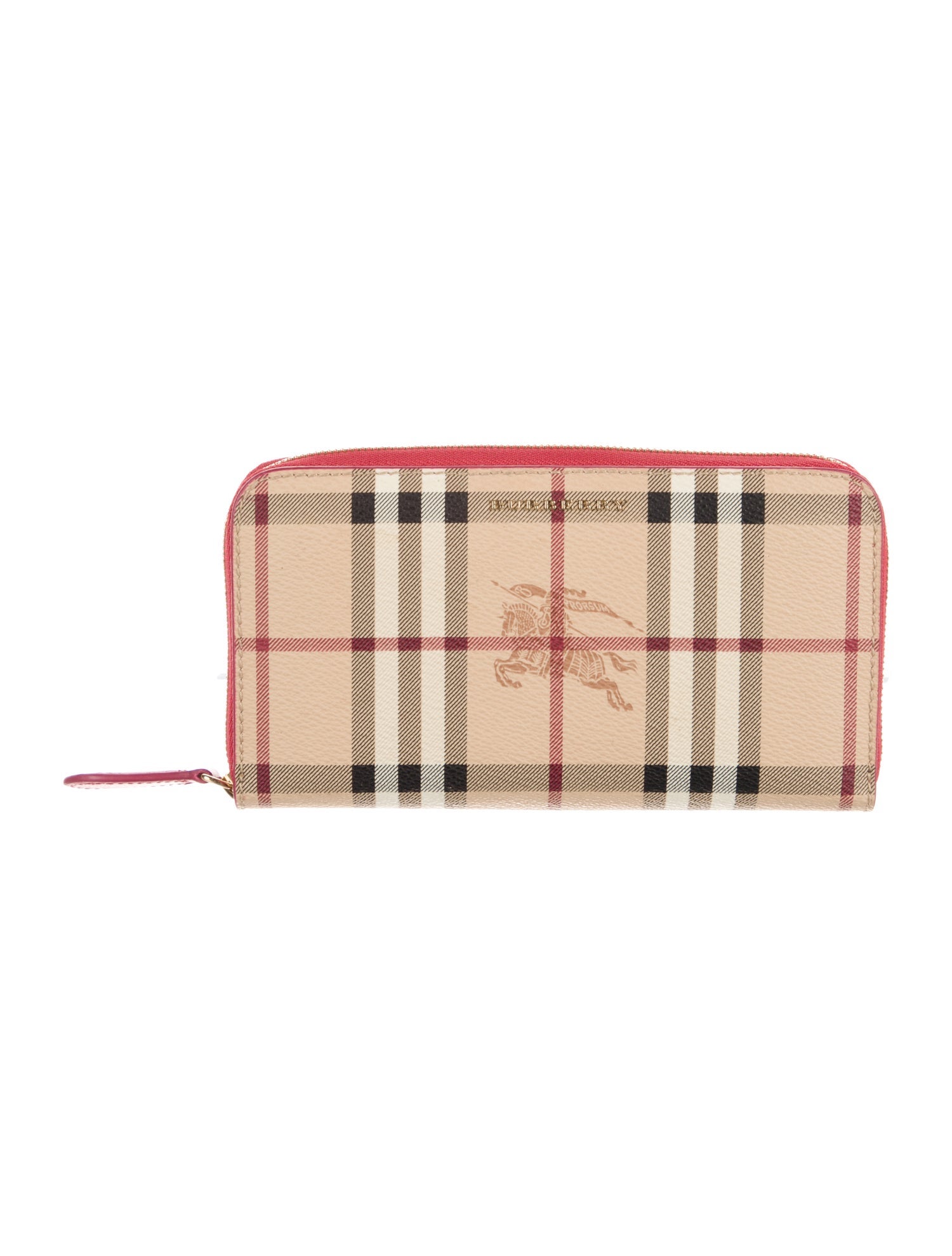 Burberry Haymarket Check Pattern Plaid Print Wallet