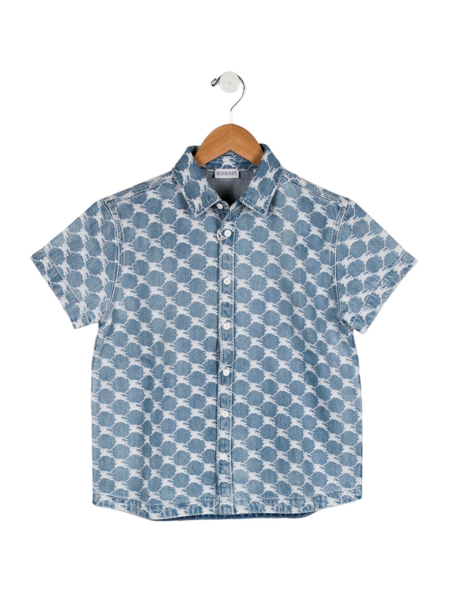 Burberry toddler boys' blue and white shirt w/Tags