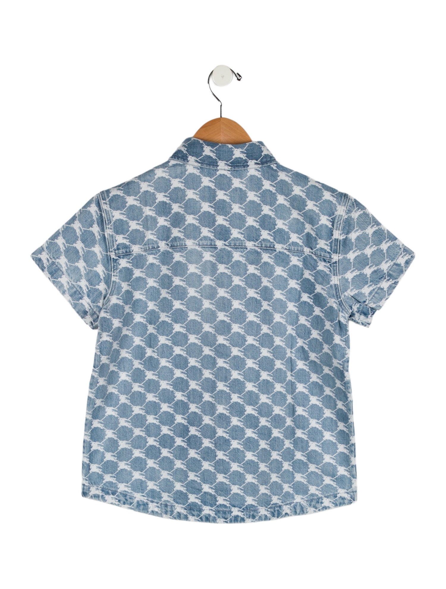 Burberry kids boys' blue and white shirt w/Tags