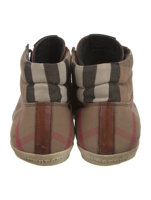Burberry House Check Pattern Leather Sneakers