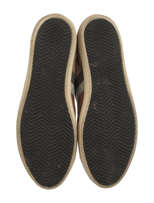 Burberry House Check Pattern Leather Sneakers
