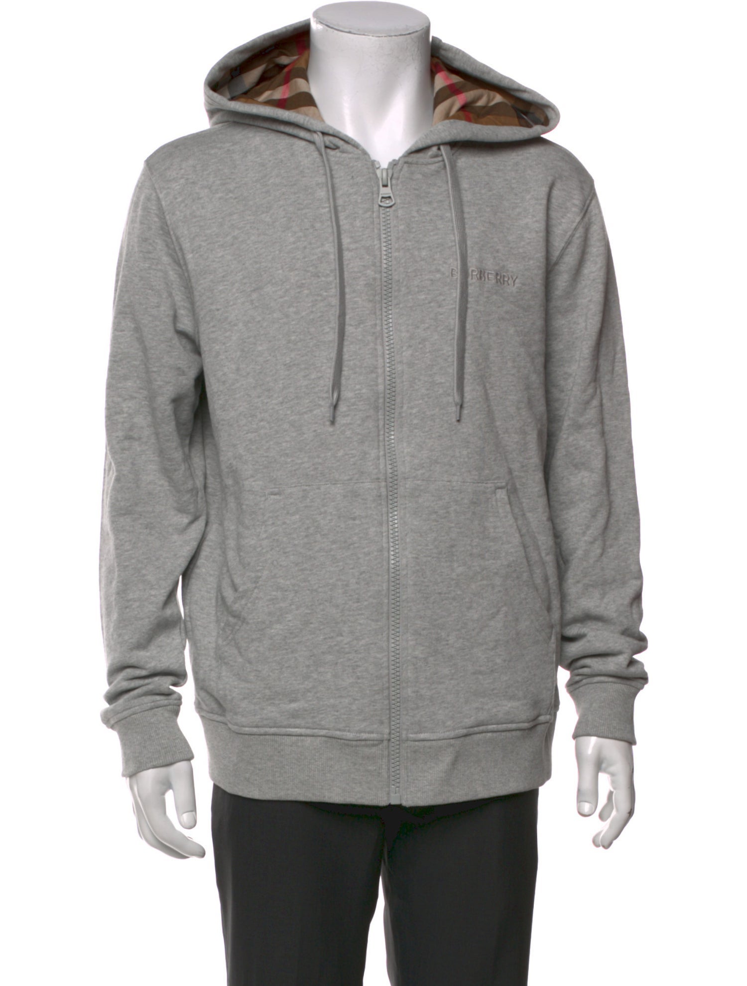 Burberry House Check Pattern Crew Neck Hoodie