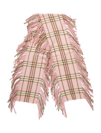 Burberry Cashmere House Check Pattern Scarf