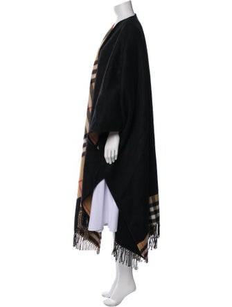 Burberry Cashmere Plaid Print Coat