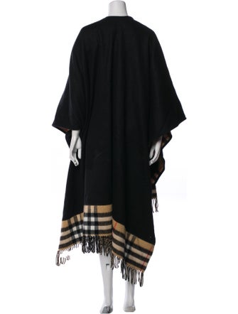 Burberry Cashmere Plaid Print Coat