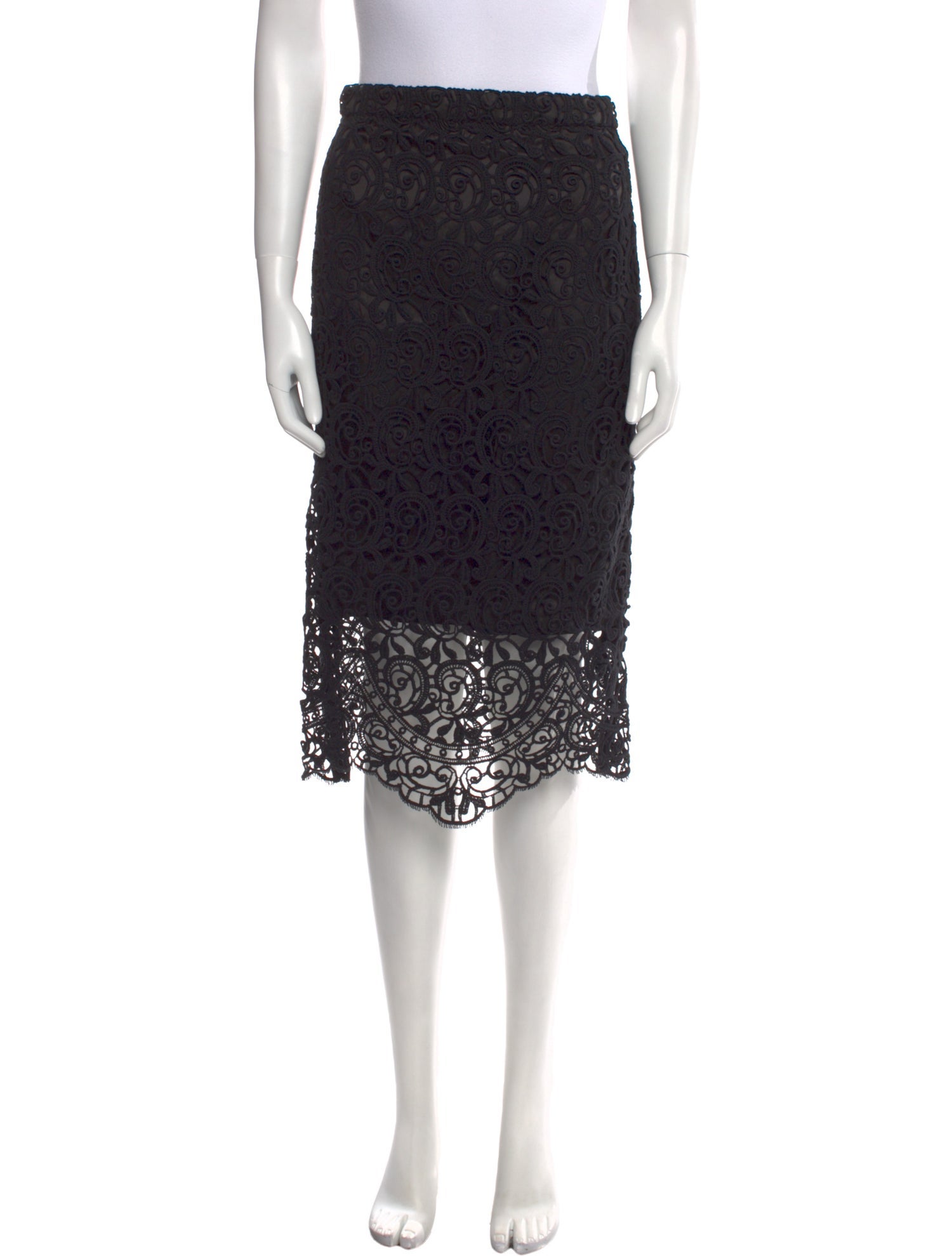 Burberry Lace Pattern Knee-Length Skirt w/ Tags