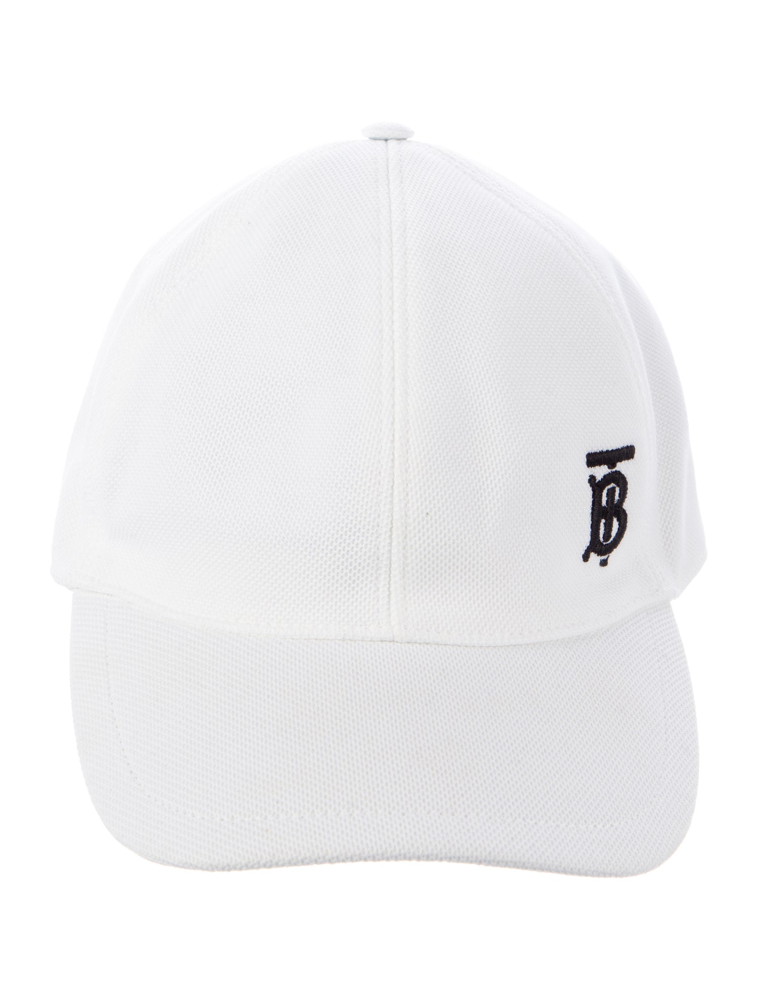 Burberry mens white and black hat