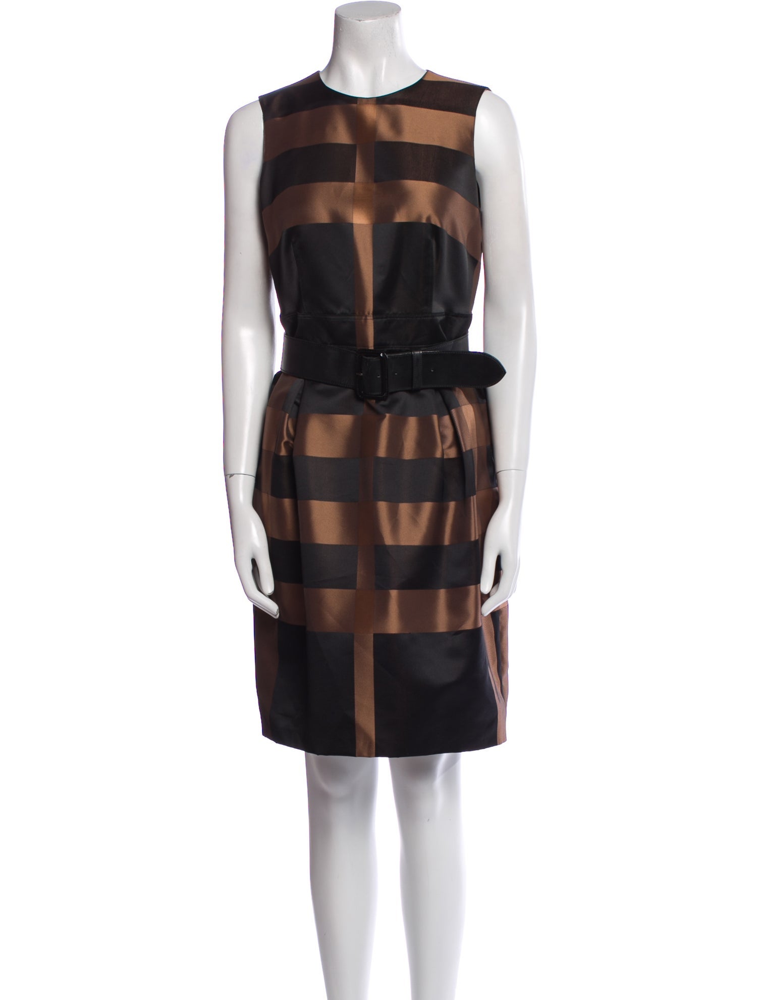 Burberry Striped Knee-Length Dress