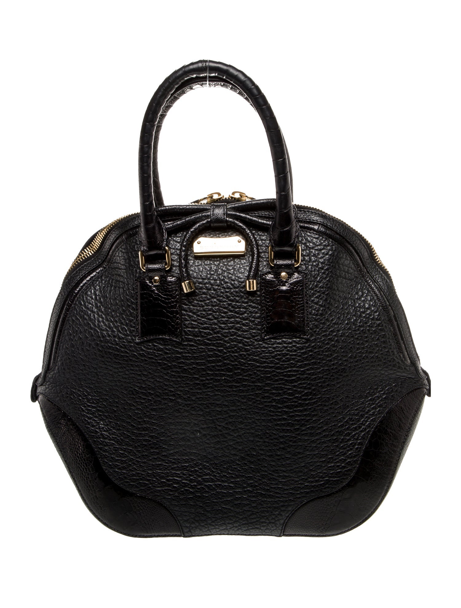 Burberry Leather Top Handle Bag