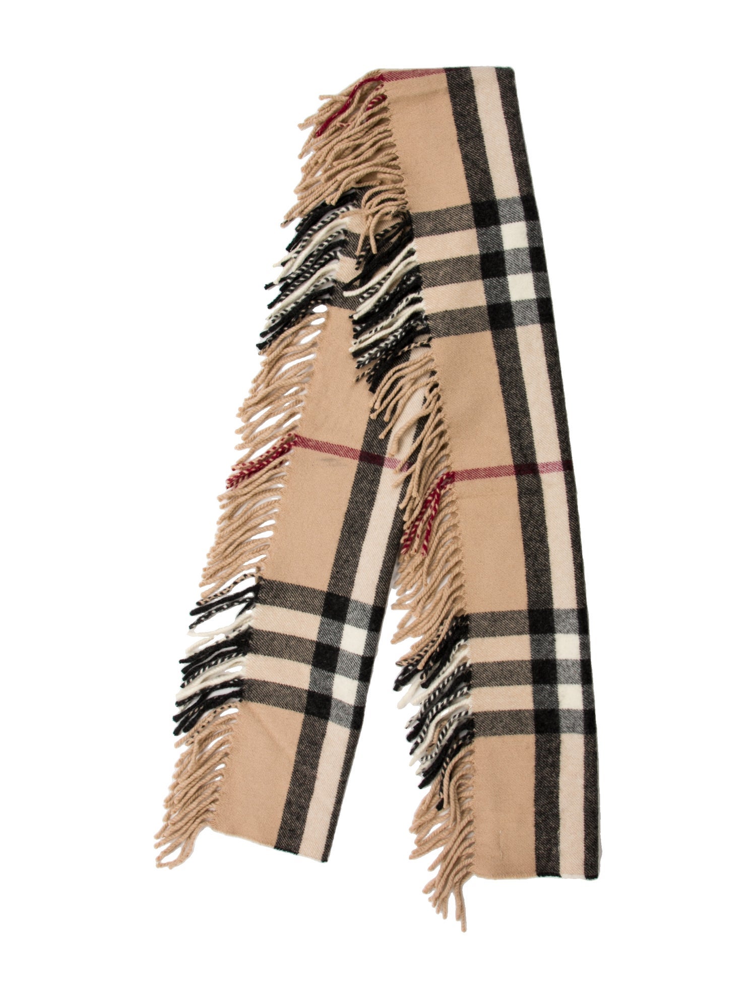 Burberry Cashmere Nova Check Pattern Scarf