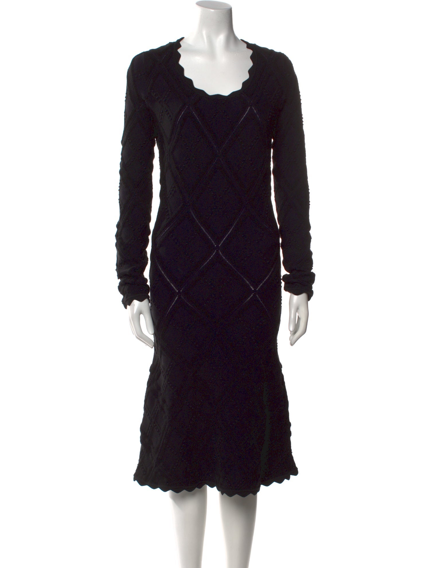 Burberry Wool Midi Length Dress