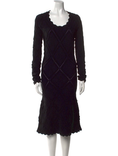 Burberry Wool Midi Length Dress