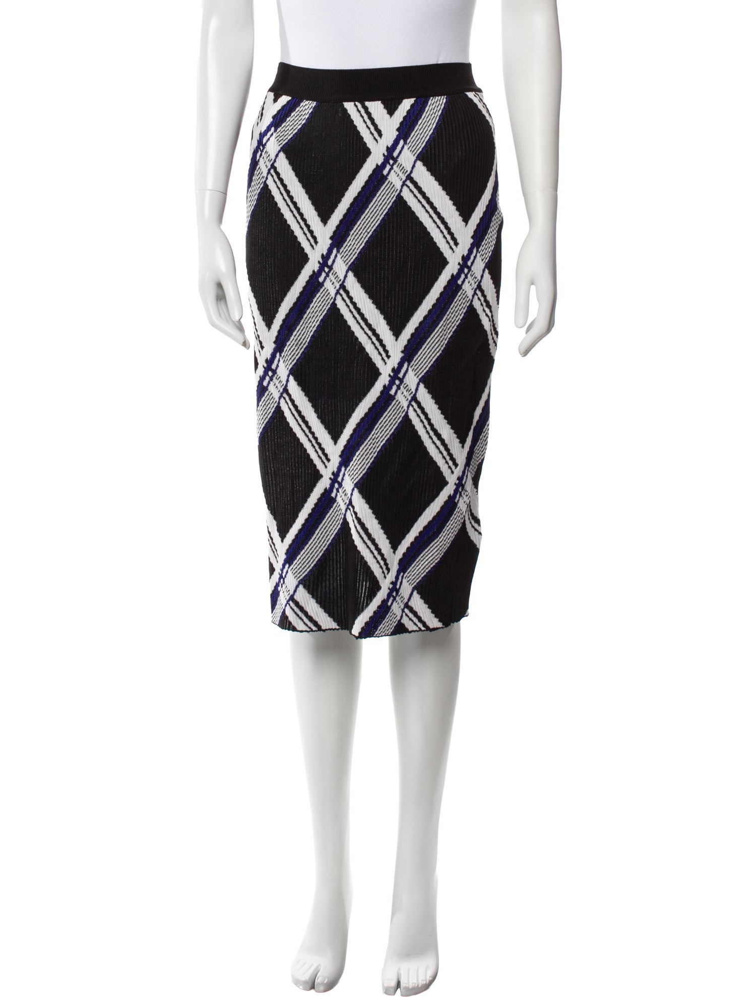 Burberry Silk Knee-Length Skirt