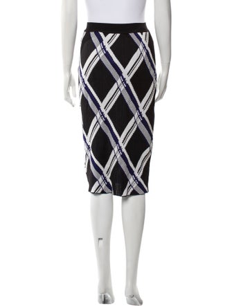 Burberry Silk Knee-Length Skirt