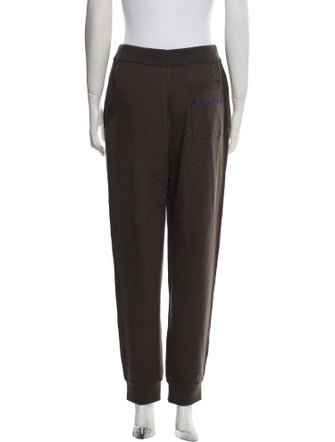 Burberry Wool Embroidered Accent Sweatpants