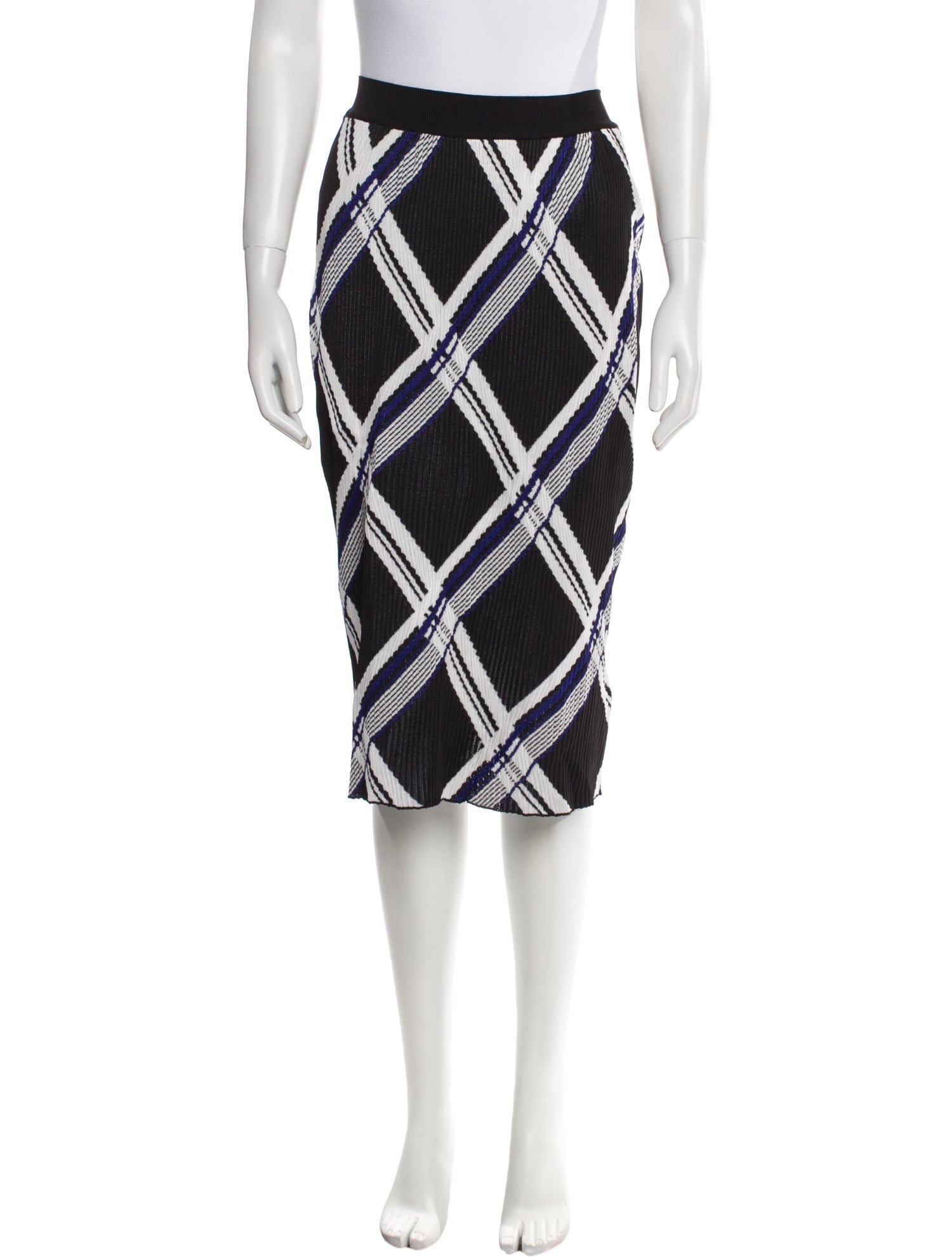 Burberry Silk Knee-Length Skirt