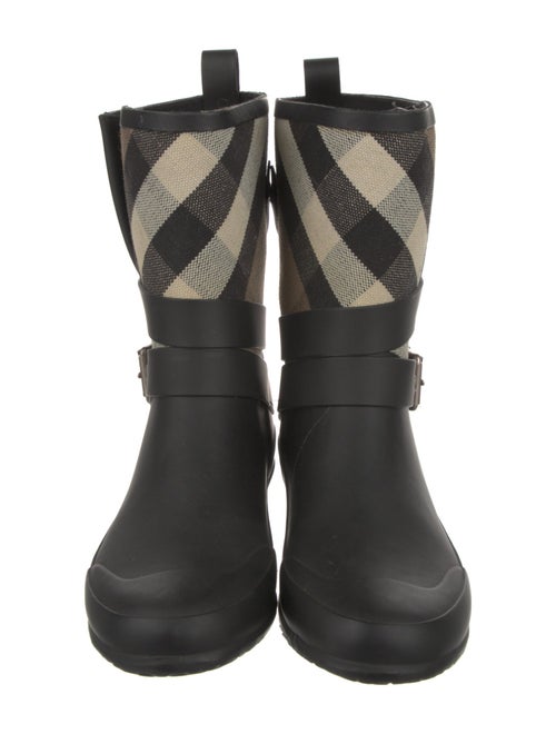 Burberry Nova Check Pattern Rubber Rain Boots