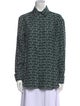 Burberry Silk Printed Button-Up Top