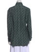 Burberry Silk Printed Button-Up Top