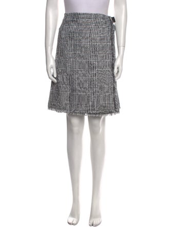 Burberry Tweed Pattern Knee-Length Skirt