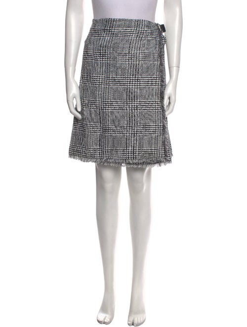 Burberry Tweed Pattern Knee-Length Skirt