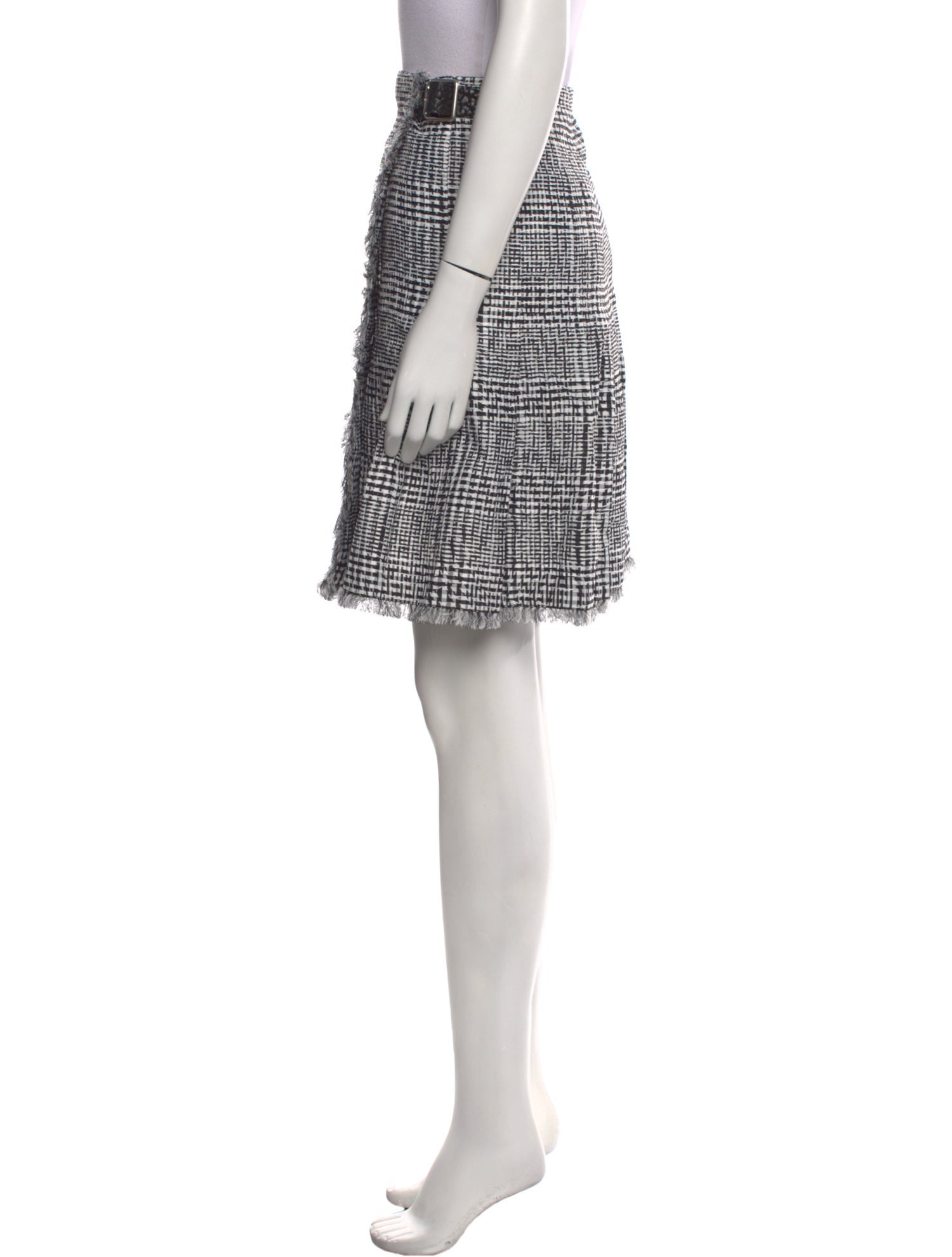 Burberry Tweed Pattern Knee-Length Skirt