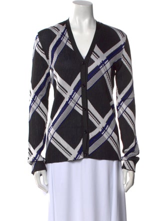 Burberry Silk Plaid Print Sweater