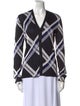Burberry Silk Plaid Print Sweater