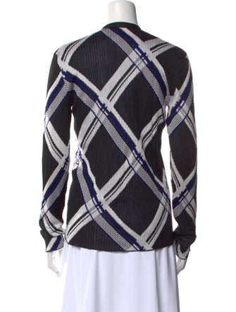 Burberry Silk Plaid Print Sweater