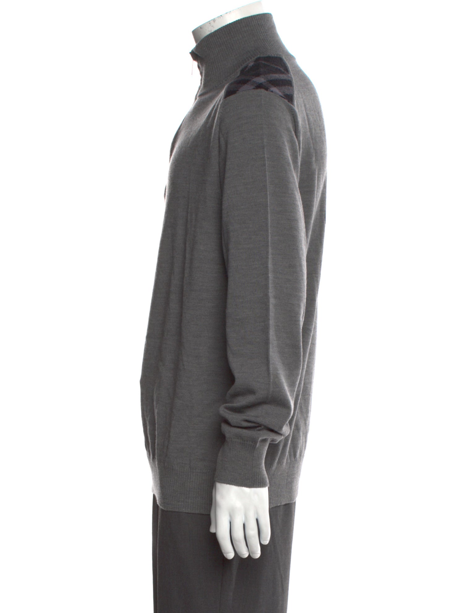 Burberry London Merino Wool Turtleneck Polo Sweater