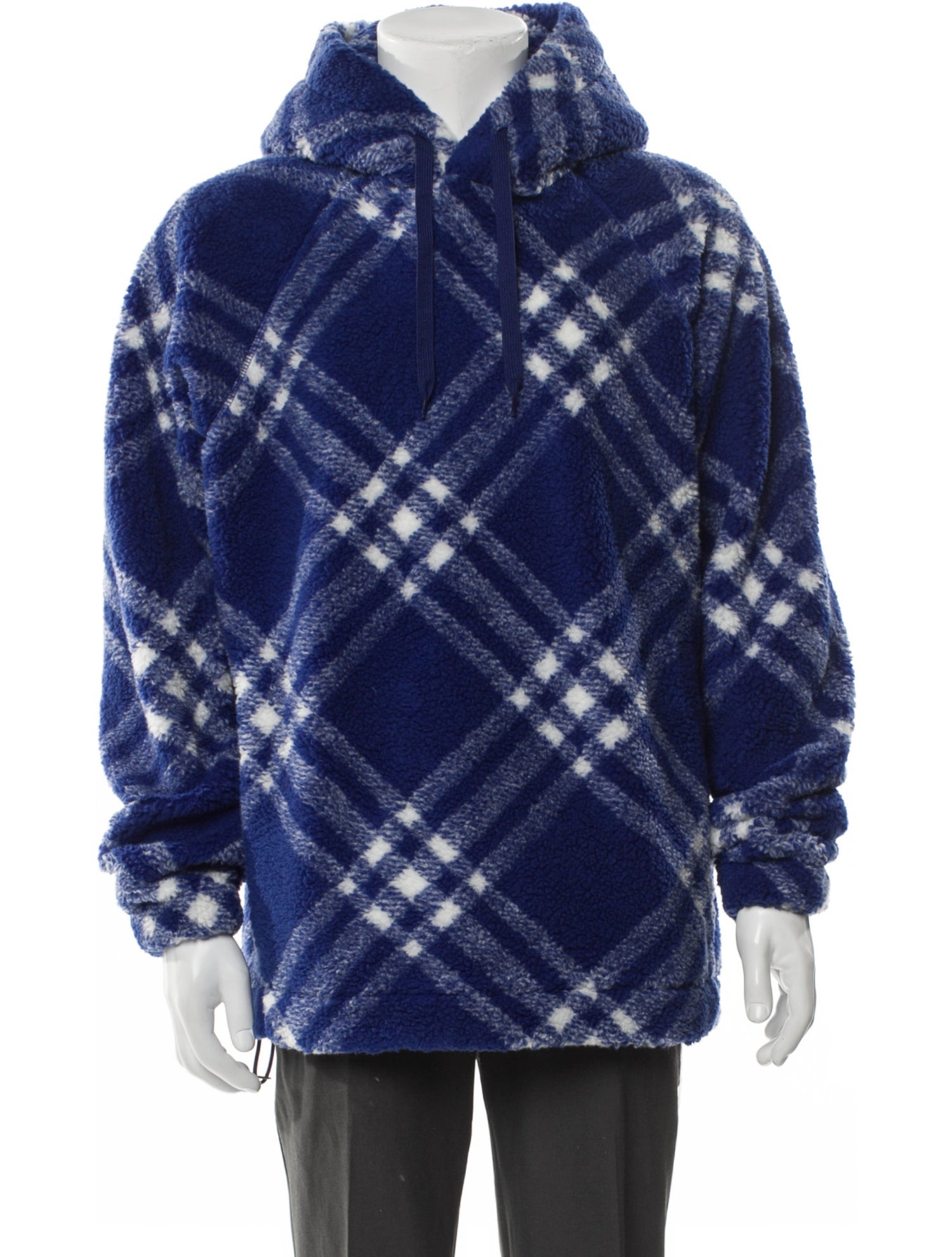 Burberry Plaid Print Crew Neck Hoodie w/ Tags