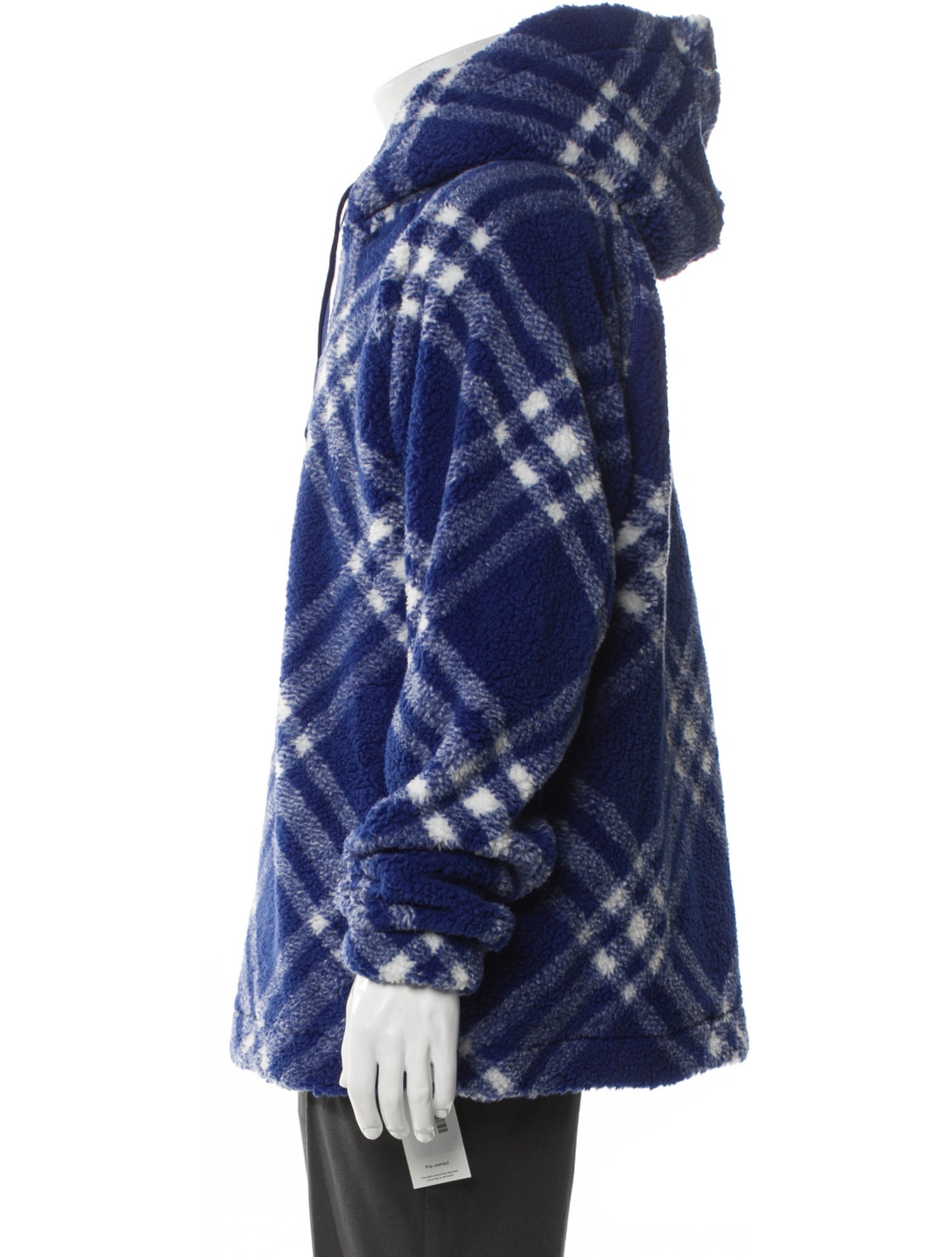 Burberry Plaid Print Crew Neck Hoodie w/ Tags