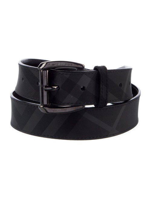 Burberry Smoked Check Pattern Leather Belt