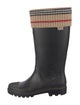 Burberry London Nova Check Pattern Rubber Rain Boots
