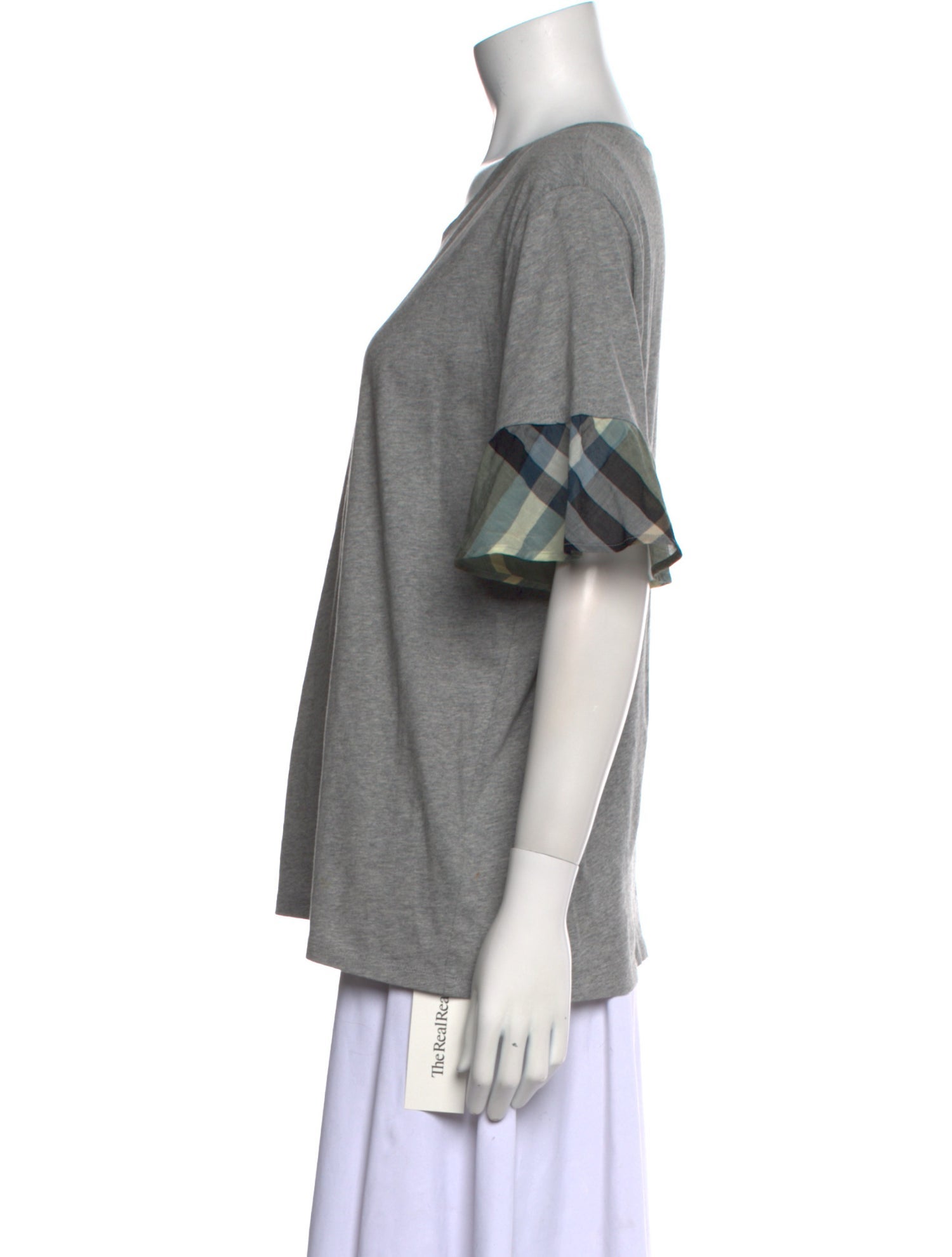 Burberry Scoop Neck Short Sleeve T-Shirt