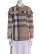 Burberry Plaid Print Long Sleeve Button-Up Top