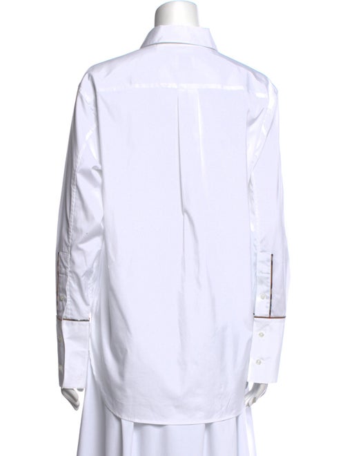 Burberry Long Sleeve Button-Up Top