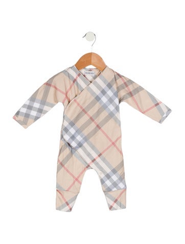 Burberry Sizes 0-24 Months Woven Check One Piece 3M