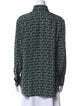 Burberry Silk Printed Button-Up Top