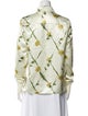 Burberry Printed Long Sleeve Button-Up Top