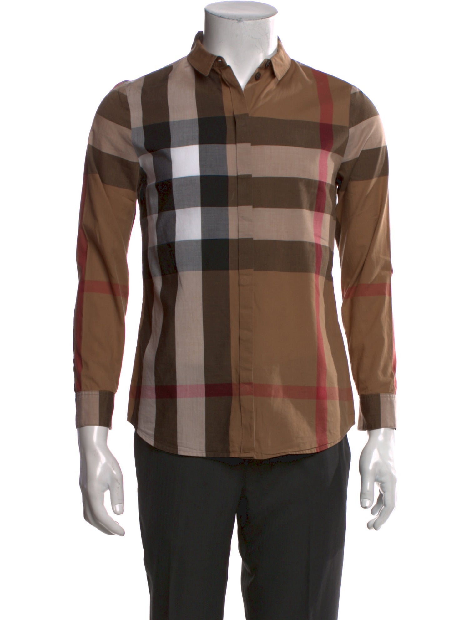 Burberry Exploded Check Pattern Long Sleeve Shirt