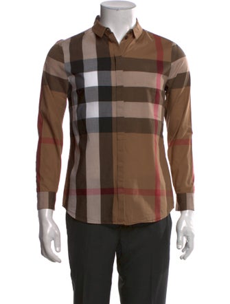 Burberry Exploded Check Pattern Long Sleeve Shirt
