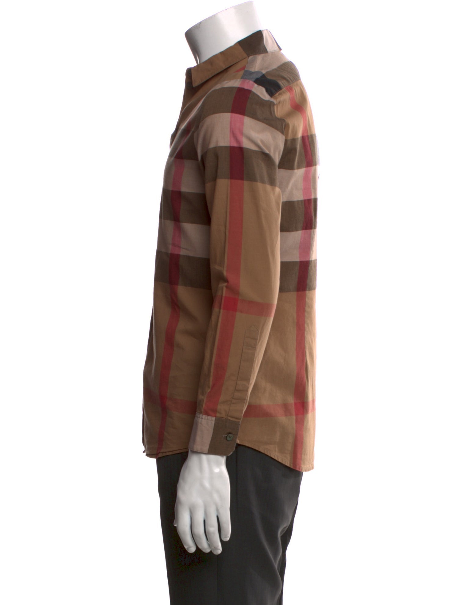Burberry Exploded Check Pattern Long Sleeve Shirt