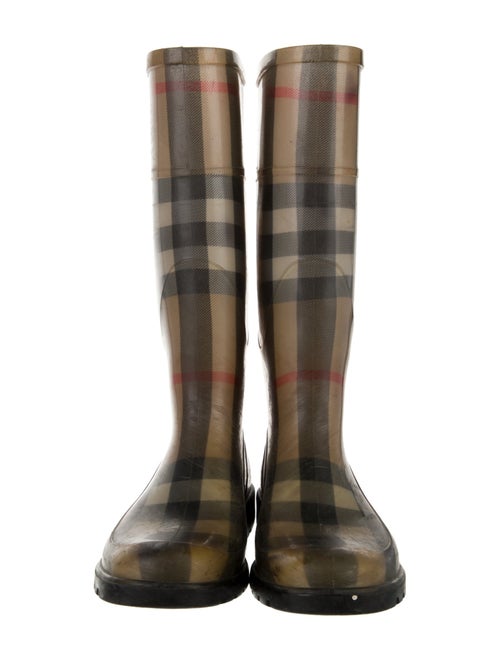 Burberry Nova Check Pattern Rubber Rain Boots