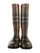 Burberry Nova Check Pattern Rubber Rain Boots